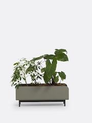 La Redoute Intérieurs Sage Green Fleury Low Metal Planter - Image 2 of 4
