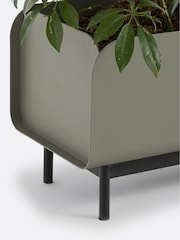 La Redoute Intérieurs Sage Green Fleury Low Metal Planter - Image 4 of 4