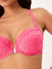 Pink - BH mit Blumenspitze, DD+ - Bild 1 von 6