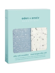 aden + anais Blue Essentials Silky Soft Muslin Cosmic Blankets 2 Pack - Image 4 of 4