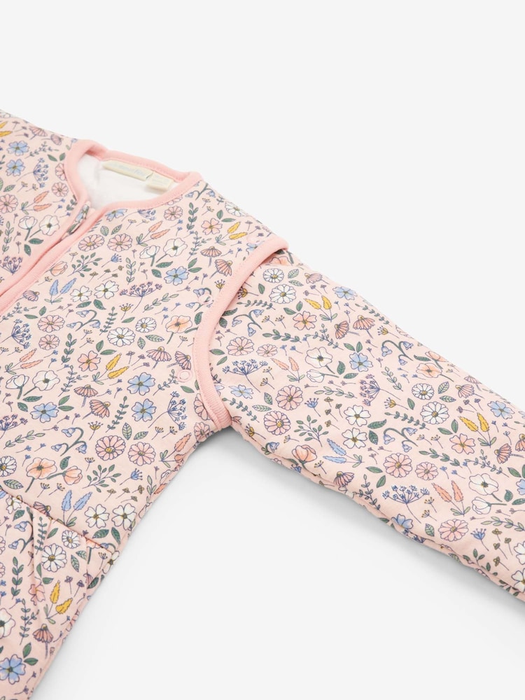 JoJo Maman Bébé Pink Meadow 3.5 Tog Toddler Sleeping Bag - Image 2 of 3