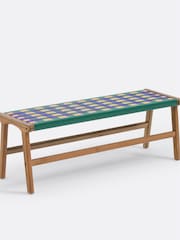 La Redoute Intérieurs Purple Bianca Teak and Resin Bench - Image 1 of 3
