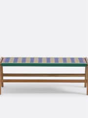 La Redoute Intérieurs Purple Bianca Teak and Resin Bench - Image 2 of 3