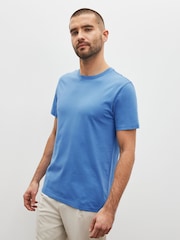 Blue Dusky Regular Fit Essential Crew Neck T-Shirt - Image 1 of 5