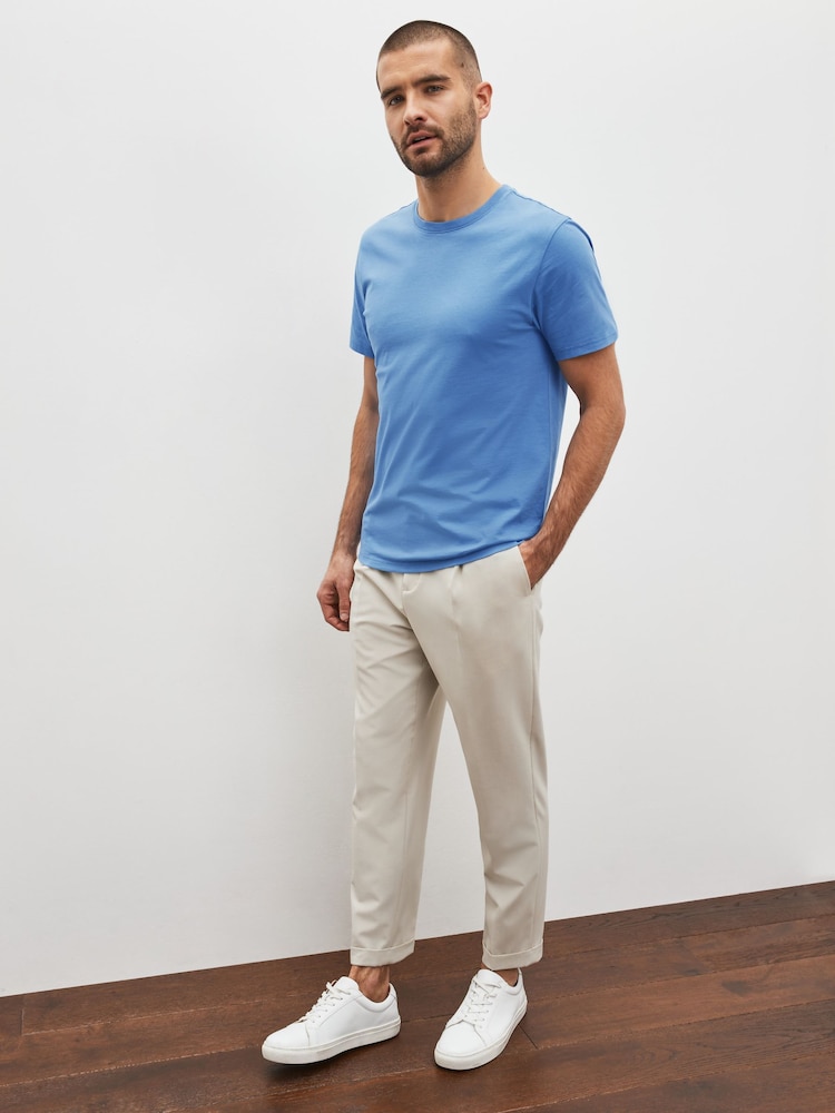 Blue Dusky Regular Fit Essential Crew Neck T-Shirt - Image 2 of 5 Blue Dusky Regular Fit Essential Crew Neck T-Shirt - Image 2 of 5