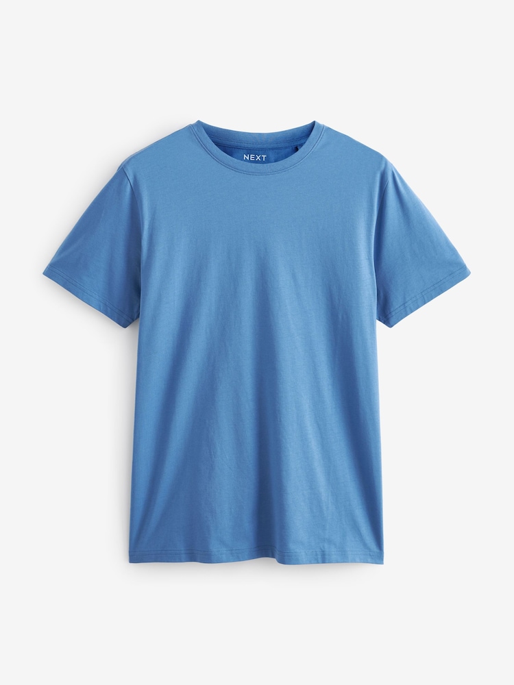 Blue Dusky Regular Fit Essential Crew Neck T-Shirt - Image 5 of 5 Blue Dusky Regular Fit Essential Crew Neck T-Shirt - Image 5 of 5