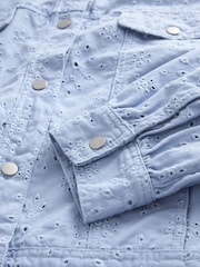 Blue Cotton Rich Broderie Jacket - Image 6 of 6