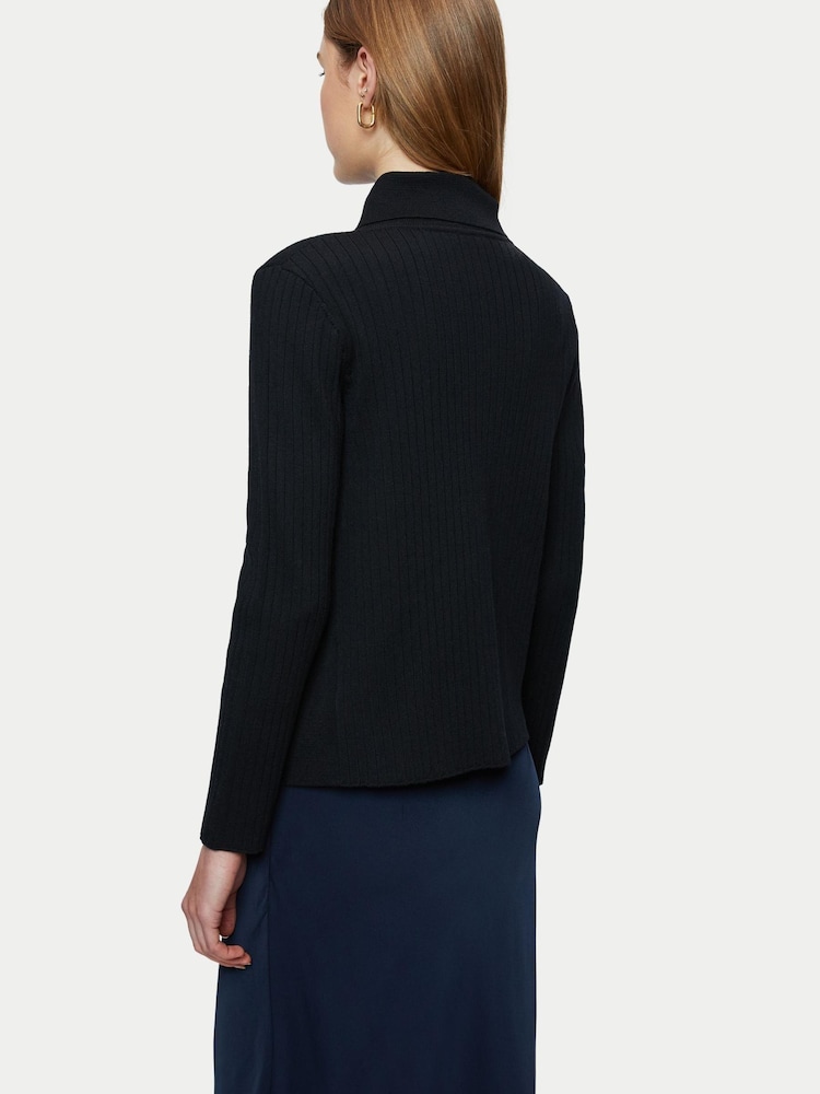 Jigsaw Black Milano Ring Short Cardigan - Image 2 of 4