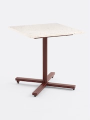 La Redoute Intérieurs Terracotta Opala Garden Table with Fold Down Terrazzo Table Top - Image 2 of 7