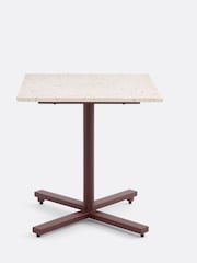 La Redoute Intérieurs Terracotta Opala Garden Table with Fold Down Terrazzo Table Top - Image 3 of 7