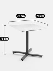 La Redoute Intérieurs Terracotta Opala Garden Table with Fold Down Terrazzo Table Top - Image 4 of 7