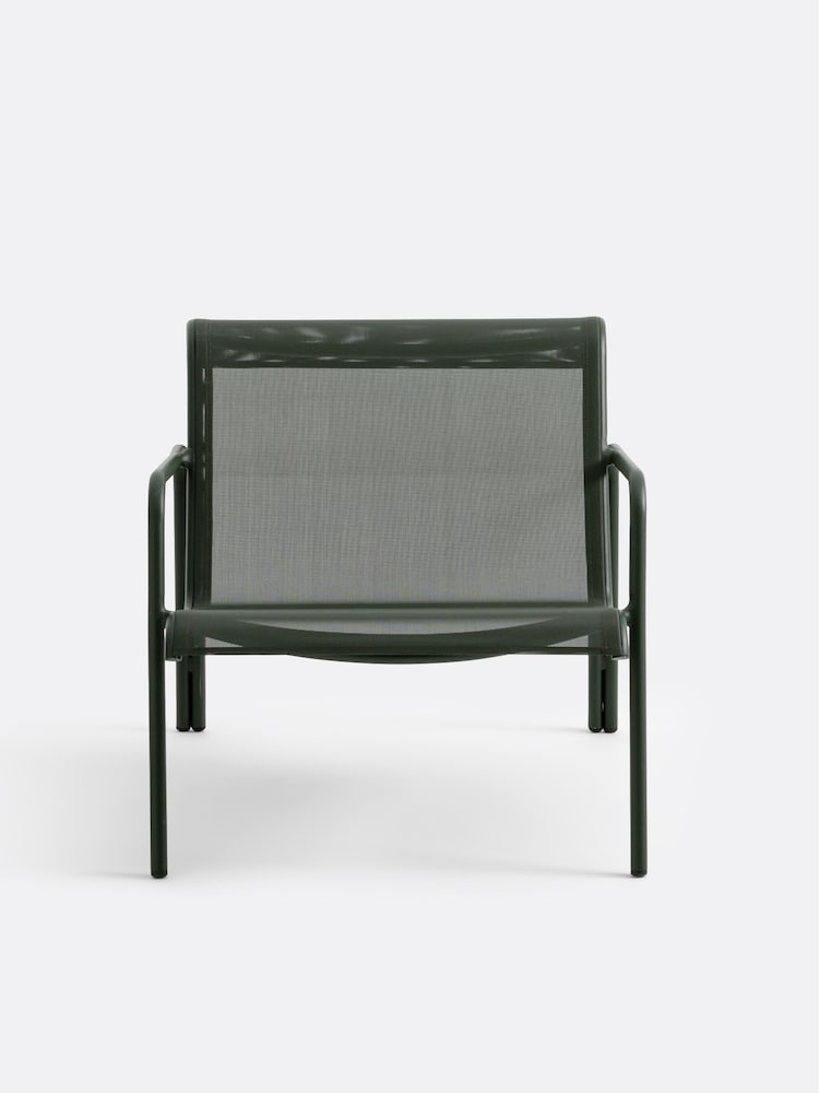 La Redoute Intérieurs Green Low Aluminium and Textilene Armchair Lysa - Image 1 of 4 La Redoute Intérieurs Green Low Aluminium and Textilene Armchair Lysa - Image 1 of 4