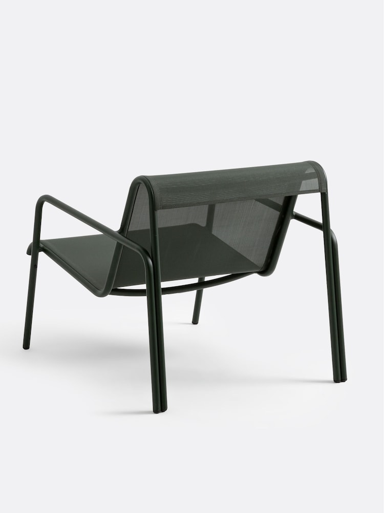 La Redoute Intérieurs Green Low Aluminium and Textilene Armchair Lysa - Image 2 of 4 La Redoute Intérieurs Green Low Aluminium and Textilene Armchair Lysa - Image 2 of 4