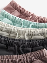 Mineral Blue/Charcoal/Light Grey Jersey Shorts 5 Pack (3mths-7yrs) - Image 8 of 8