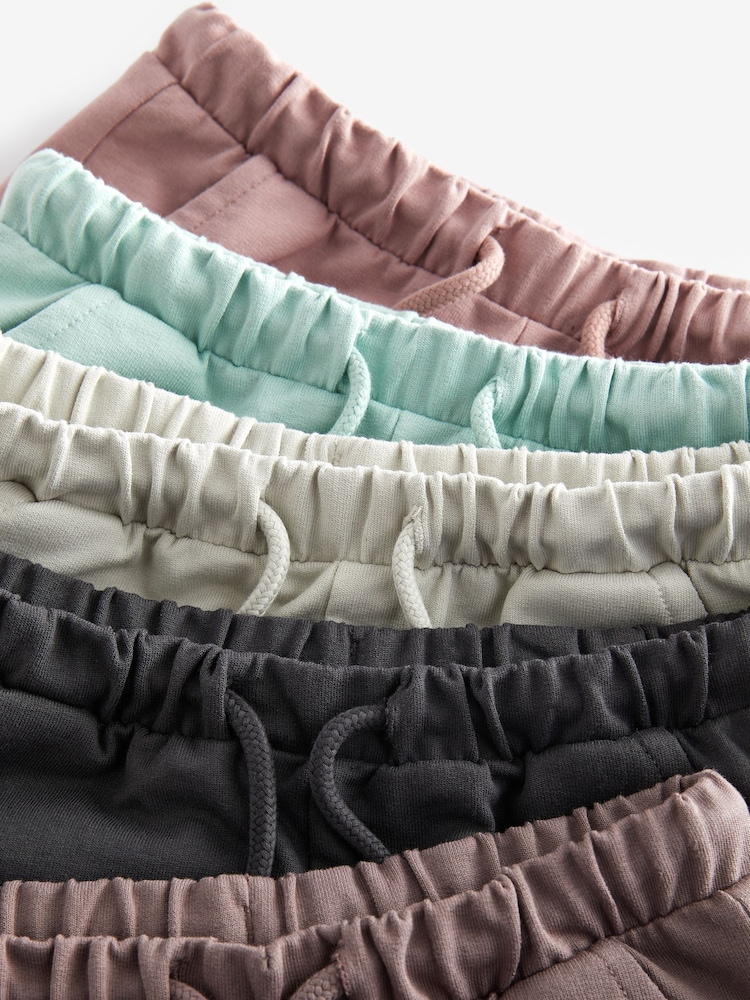 Mineral Blue/Charcoal/Light Grey Jersey Shorts 5 Pack (3mths-7yrs) - Image 8 of 8