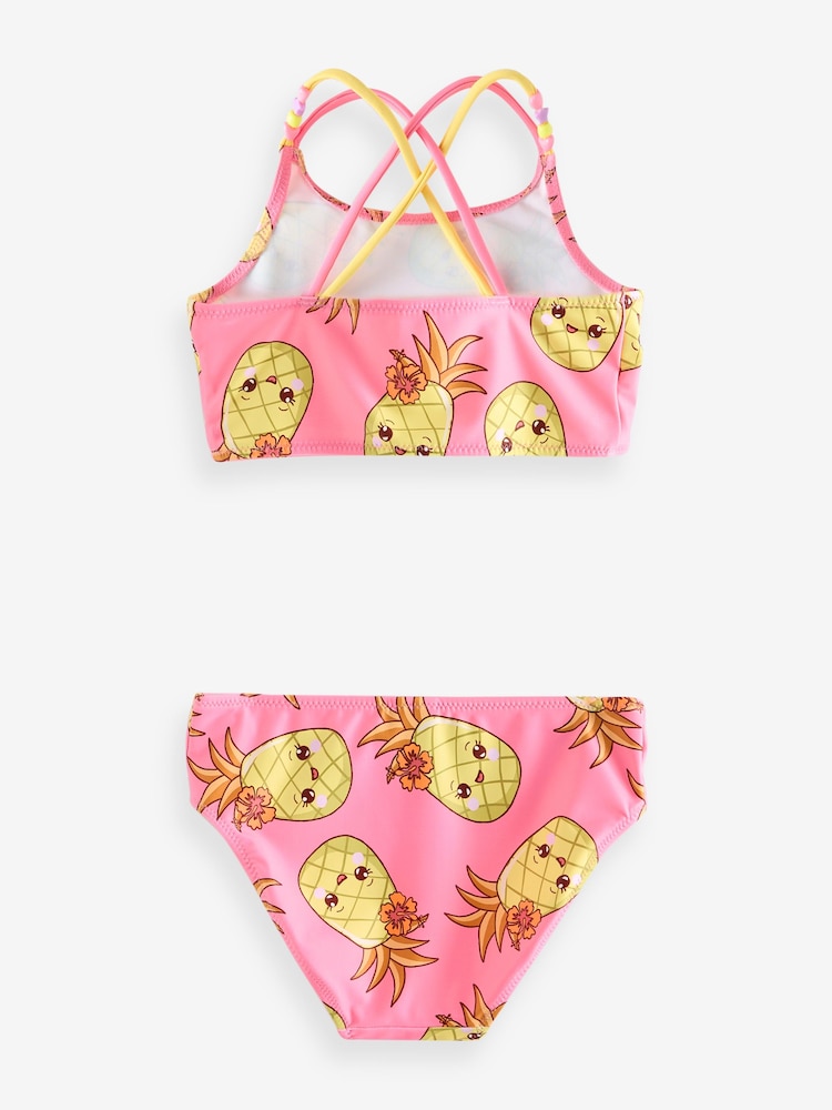 Pink Pineapple Printed Bikini (3-16yrs) - Image 2 of 3