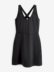 Black Next Active Sleeveless Cross Back Detail Tennis Dress - Image 5 of 5