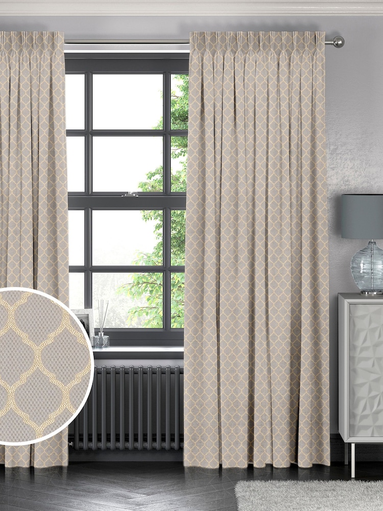 Natural Haines Made To Measure Curtains - Image 1 of 9