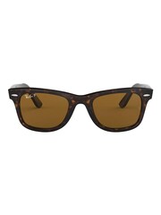 Ray-Ban Large Brown Wayfarer Polarised Lens Sunglasses - Image 1 of 12