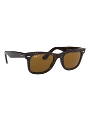 Ray-Ban Large Brown Wayfarer Polarised Lens Sunglasses - Image 12 of 12