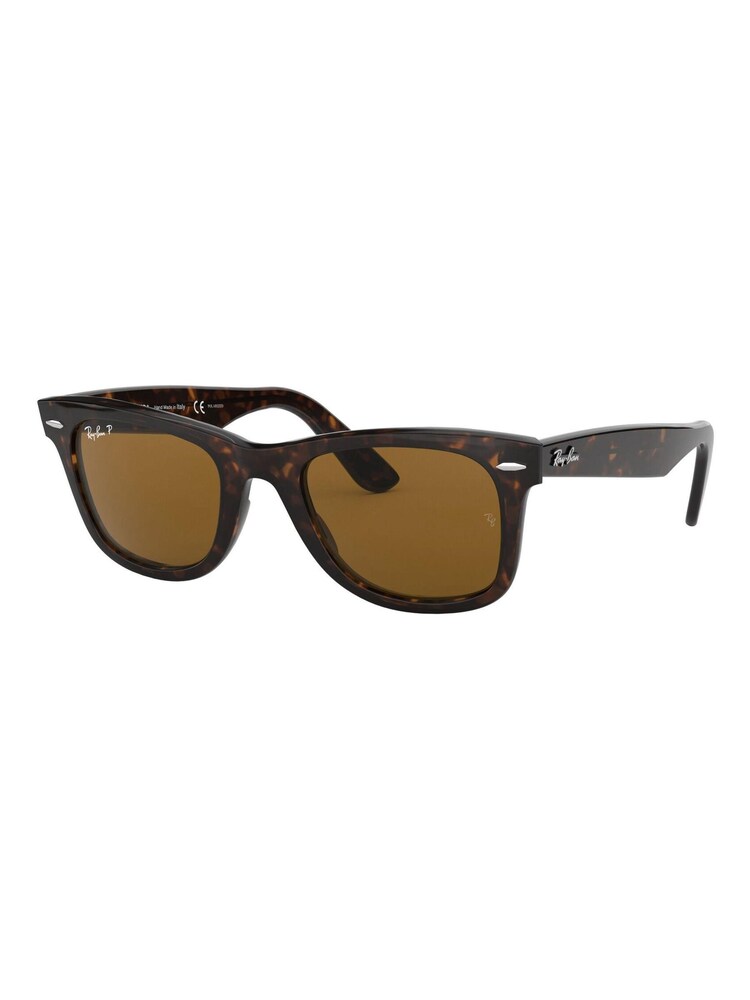 Ray-Ban Large Brown Wayfarer Polarised Lens Sunglasses - Image 2 of 12