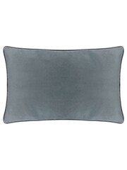 furn. Ochre Yellow Kitta Sits Here Printed Velvet Cushion - Image 3 of 3