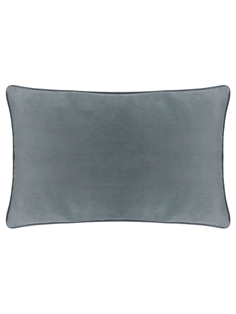 furn. Ochre Yellow Kitta Sits Here Printed Velvet Cushion - Image 3 of 3