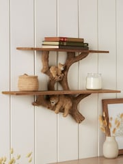Natural Extra Large Barnaby Bear Wall Shelves - Image 1 of 6