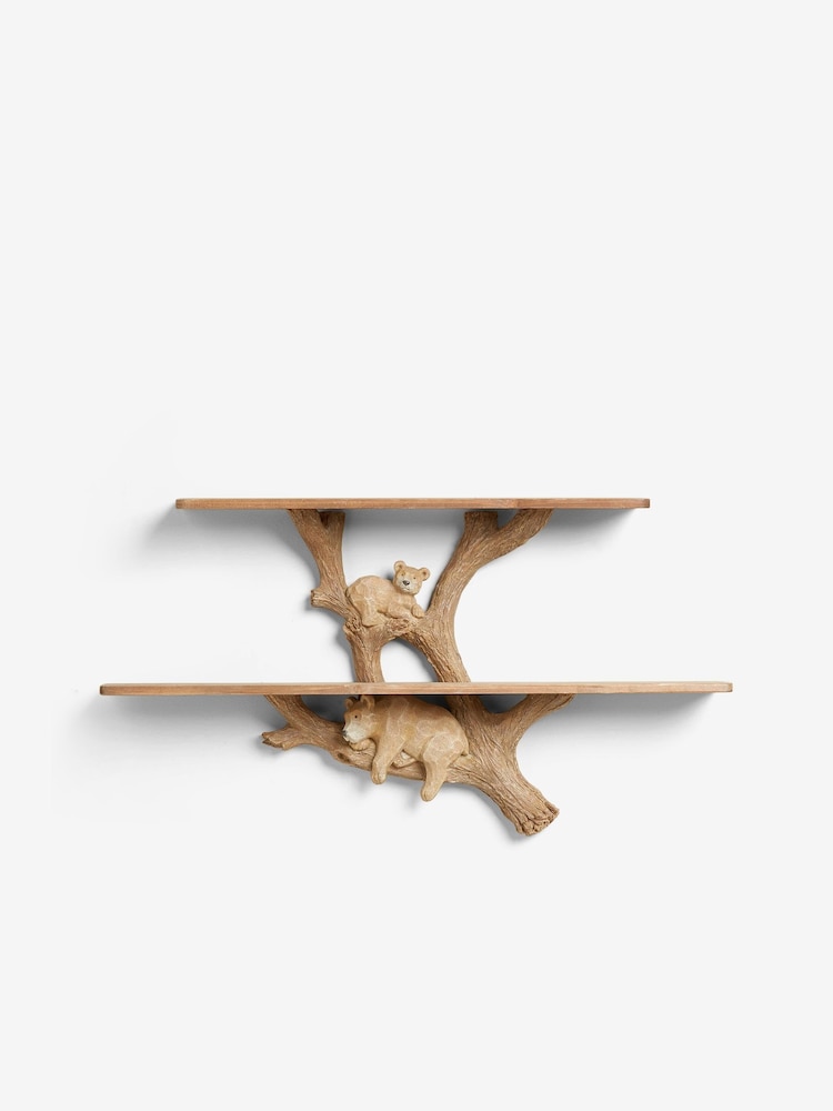 Natural Extra Large Barnaby Bear Wall Shelves - Image 4 of 6