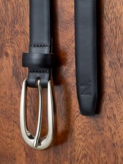 Black Premium Made in the UK Leather Belt - Image 3 of 5
