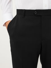 Black Slim Machine Washable Plain Front Smart Trousers - Image 6 of 10