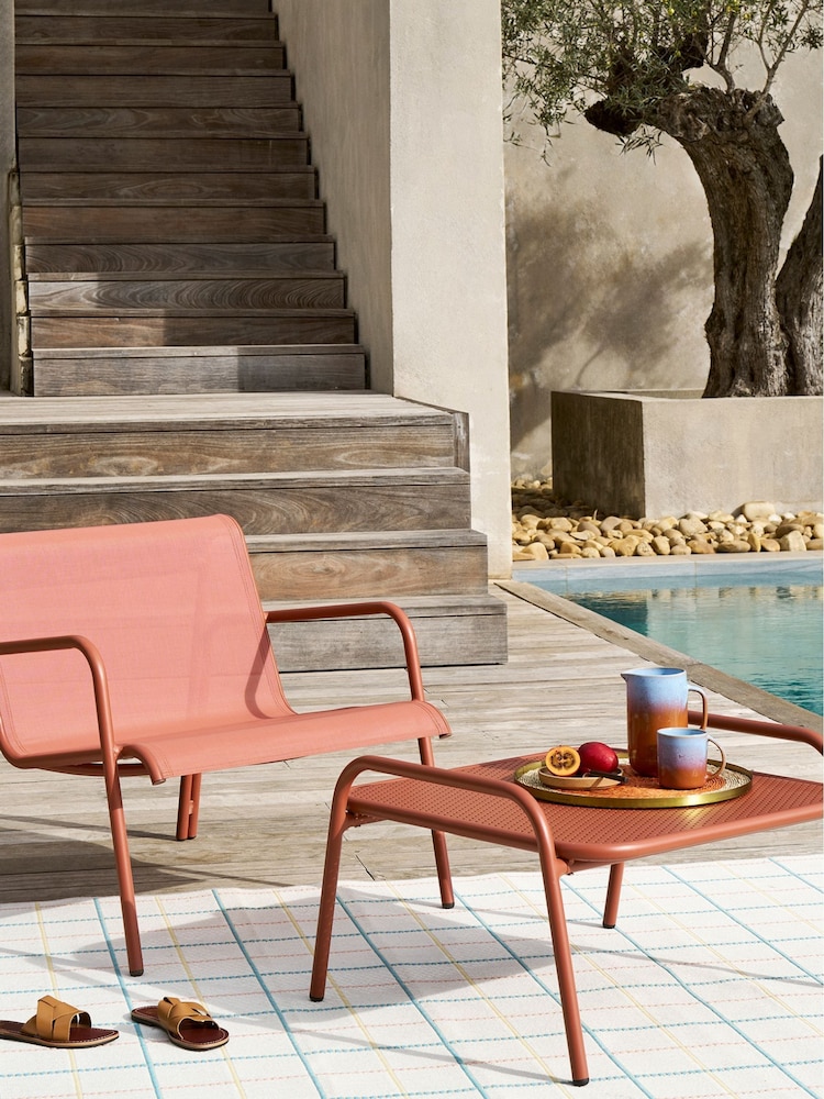 La Redoute Intérieurs Terracotta Lysa Aluminium Coffee Table Footrest - Image 1 of 6 La Redoute Intérieurs Terracotta Lysa Aluminium Coffee Table Footrest - Image 1 of 6