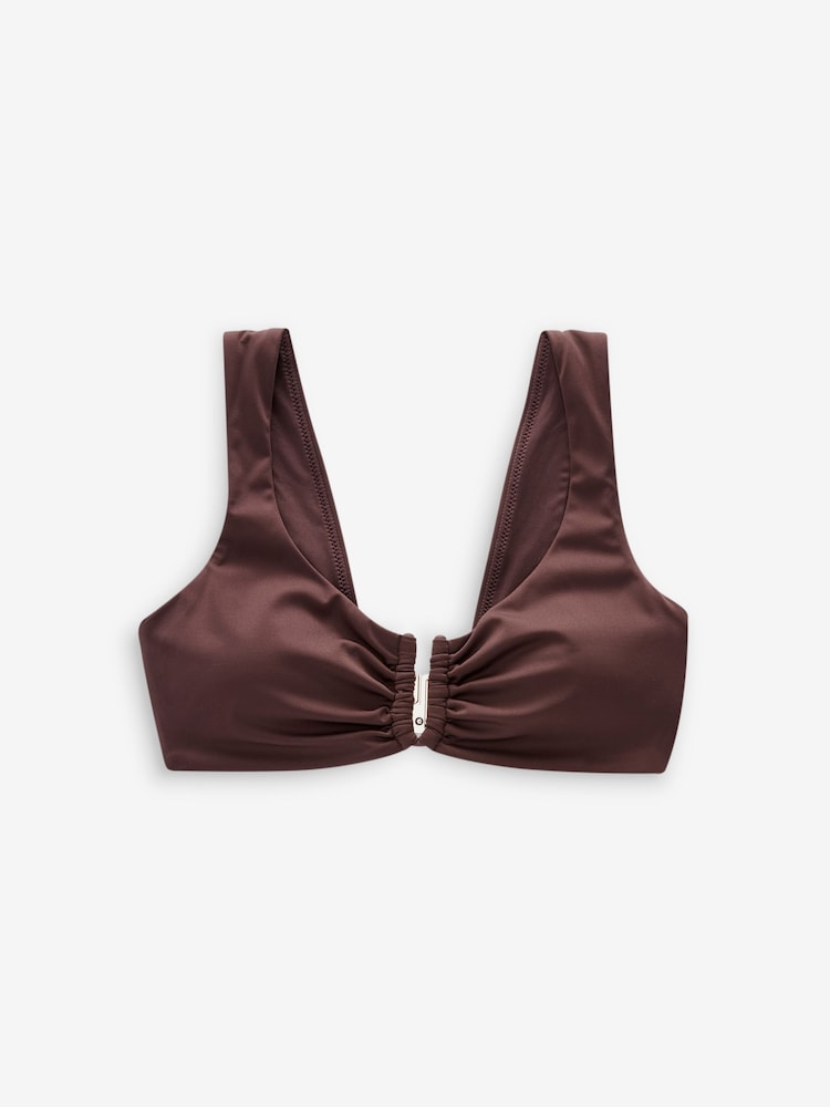 Schokoladenbraun - Signature Bikinioberteil mit U-Verzierung - Bild 6 von 6