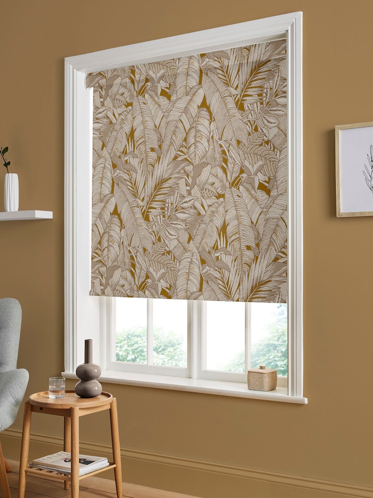 Graham & Brown Turmeric Yellow Paradys Made to Measure Roller Blind - Image 2 of 6