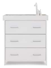 Obaby White Nika Mini 3 Piece Nursery Furniture Set - Image 5 of 5