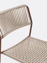 La Redoute Intérieurs Set of 2 Terracotta Namy Metal, Steel and Rope Garden Chairs - Image 2 of 4