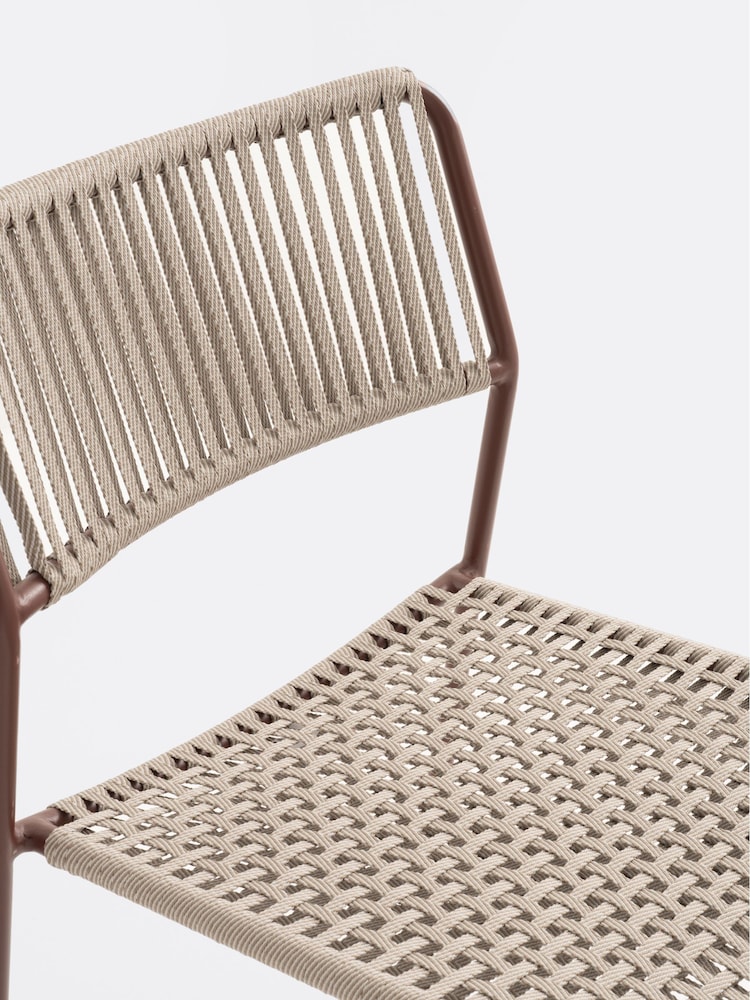 La Redoute Intérieurs Set of 2 Terracotta Namy Metal, Steel and Rope Garden Chairs - Image 2 of 4 La Redoute Intérieurs Set of 2 Terracotta Namy Metal, Steel and Rope Garden Chairs - Image 2 of 4