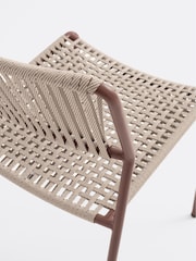 La Redoute Intérieurs Set of 2 Terracotta Namy Metal, Steel and Rope Garden Chairs - Image 3 of 4