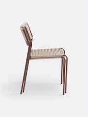 La Redoute Intérieurs Set of 2 Terracotta Namy Metal, Steel and Rope Garden Chairs - Image 4 of 4