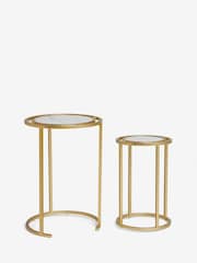 Lipsy Marble and Gold Effect Frame Nest of Tables - Image 5 of 6