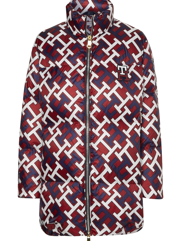 Tommy Hilfiger Red Rwb Monogram Printed Down Coat - Image 4 of 6