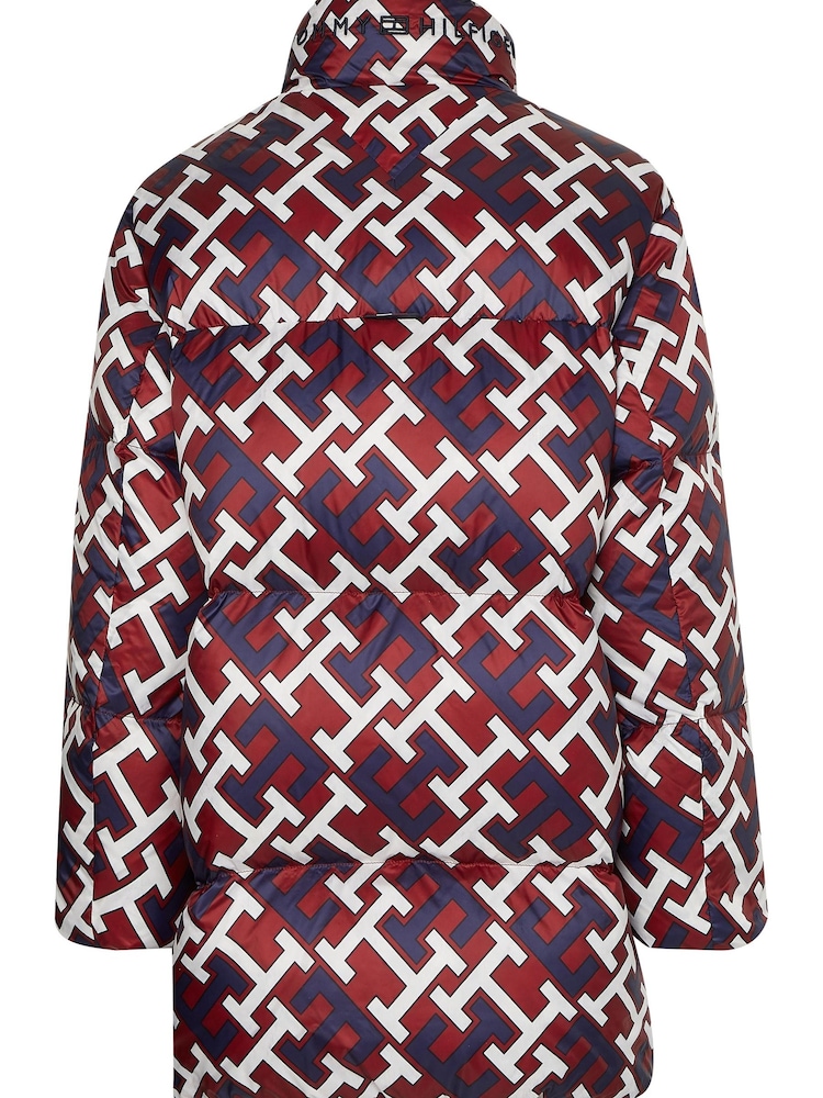 Tommy Hilfiger Red Rwb Monogram Printed Down Coat - Image 5 of 6