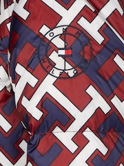Tommy Hilfiger Red Rwb Monogram Printed Down Coat - Image 6 of 6