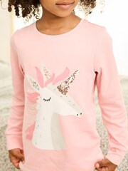 Pink Unicorn Woven Check Pyjamas (3-16yrs) - Image 3 of 7