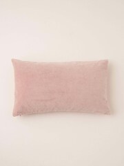 Truly Blush Pink Velvet Rectangle Cushion - Image 1 of 5