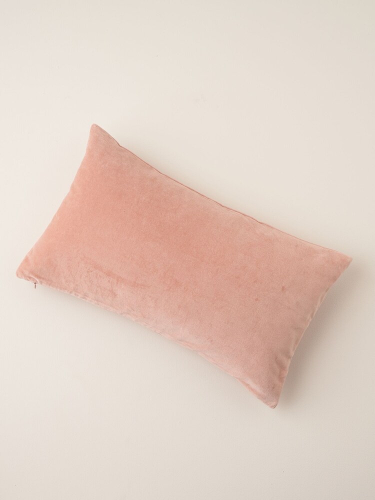 Truly Blush Pink Velvet Rectangle Cushion - Image 2 of 5