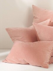 Truly Blush Pink Velvet Rectangle Cushion - Image 3 of 5