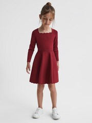 Reiss Berry Marnie Square Neck Knitted Dress - Image 1 of 7