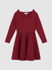 Reiss Berry Marnie Square Neck Knitted Dress - Image 2 of 7