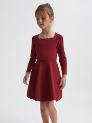 Reiss Berry Marnie Square Neck Knitted Dress - Image 3 of 7